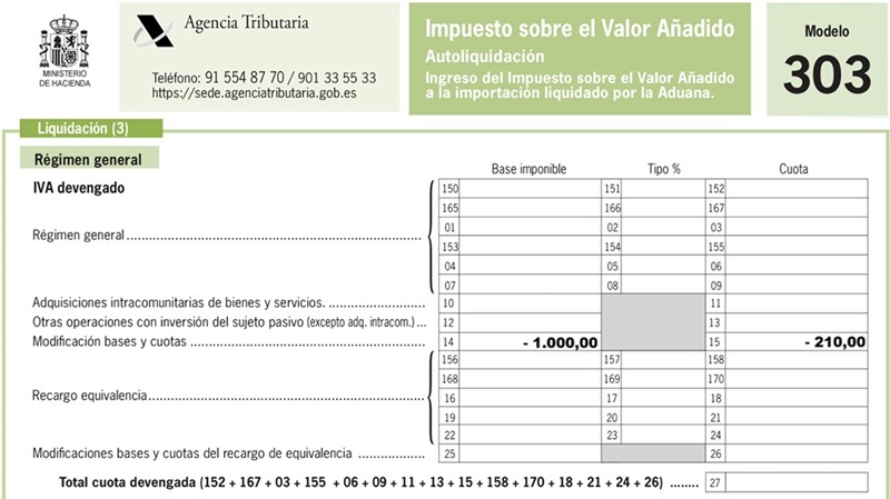 Modelo 303
