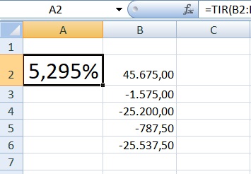 calculo TIR